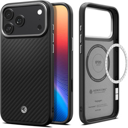 Θήκη Spigen Enzo Aramid MagSafe για iPhone 17 Pro Max, μαύρο/ασημί