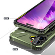 Θήκη για iPhone 16, θωρακισμένη με βάση και λαβή, πράσινη