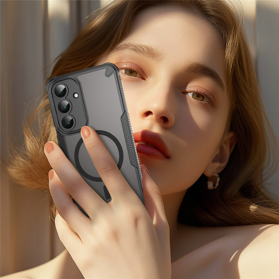 Θωρακισμένη θήκη για Samsung Galaxy S25 FE, για MagSafe, μαύρο ματ