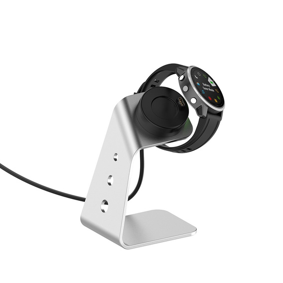 Σταθμός σύνδεσης USB αλουμινίου για Garmin Fenix 7/7S/7X/6/6X/6S, ασημί