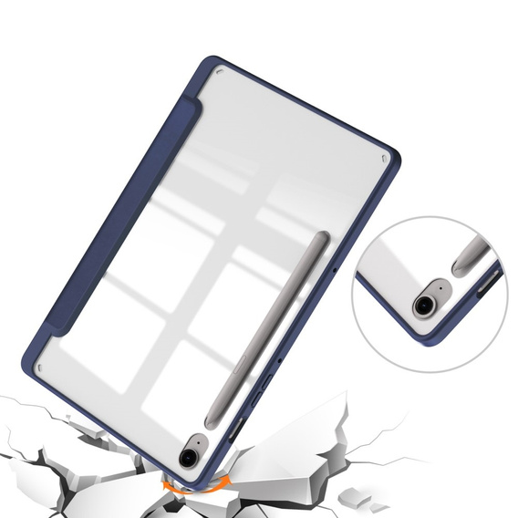 Θήκη για Samsung Galaxy Tab S10 Lite / S10 FE / S9 FE, Smartcase Hybrid, με χώρο για γραφίδα, σκούρο μπλε