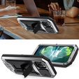 Θήκη για iPhone 13 Mini, R-JUST CamShield Slide, θωρακισμένη, ασημένια / μαύρη