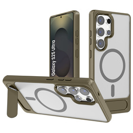Θήκη για Samsung Galaxy S25 Ultra, Kickstand Matt Case, για MagSafe, γκρι
