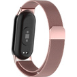 Βραχιόλι Μιλάνου με θήκη για Xiaomi Smart Band 10 / 9 / 8, ροζ
