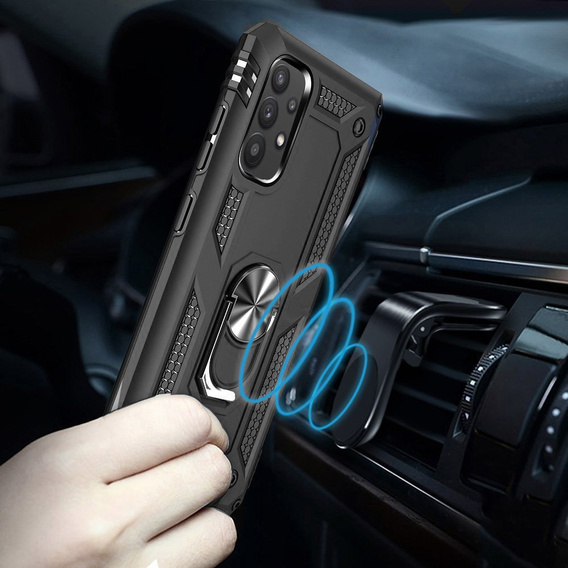 θωρακισμένη θήκη για Samsung Galaxy A72 5G, Nox Case Ring, μπλε