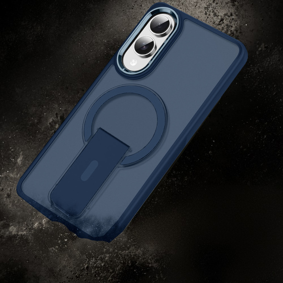 Θήκη για Samsung Galaxy S25 Edge, Kickstand Matt Case, για MagSafe, μπλε