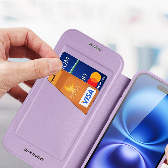 Θήκη Dux Ducis για iPhone 17, Skin X Pro, με πτερύγιο, για MagSafe, μοβ