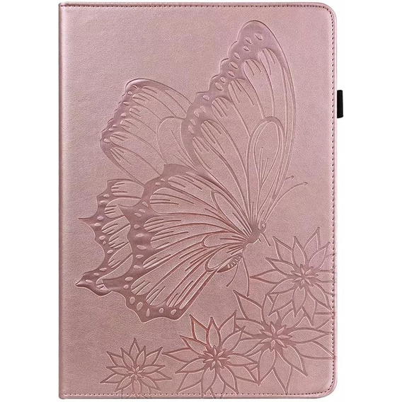 Θήκη για Lenovo Tab M9, Wallet Pen Slot, butterflies, καφέ