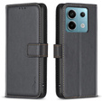 θήκη με πτερύγιο για Xiaomi Redmi Note 13 Pro 4G / Xiaomi Redmi Note 14S / Xiaomi Poco M6 Pro 4G, BINFEN Wallet, μαύρη