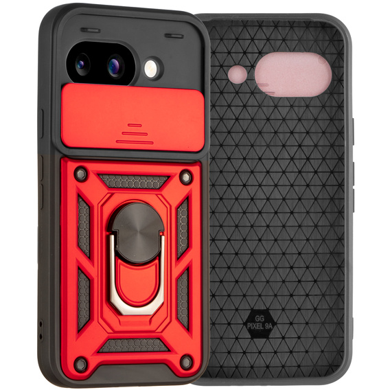 Θήκη για Google Pixel 9A, CamShield Slide, κόκκινη