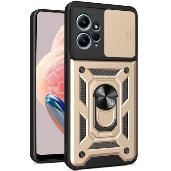 Θήκη για Xiaomi Redmi Note 12 4G, CamShield Slide, χρυσός