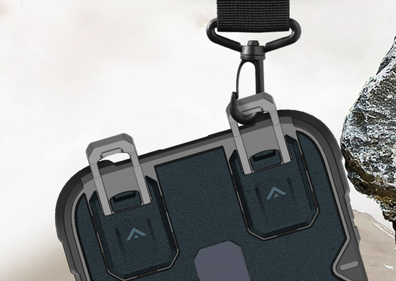 Θήκη για iPhone 17 Pro Max, για MagSafe, θωρακισμένη με βάση, μπλε