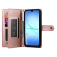 Πορτοφόλι φερμουάρ τσέπη flip περίπτωση για Samsung Galaxy A17 5G, πορτοφόλι φερμουάρ τσέπη, πορτοφόλι, ροζ