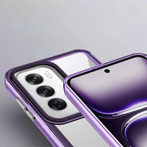Θήκη για Oppo Reno 12 Pro, Fusion Hybrid, διαφανής / βιολετί