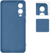 Η θήκη για Samsung Galaxy S25 Edge, Silicone Lite, μπλε + γυαλί 9H