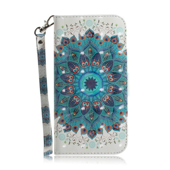 Θήκη με πτερύγιο για Xiaomi Redmi Note 8 Pro, Wallet mandala, λευκή