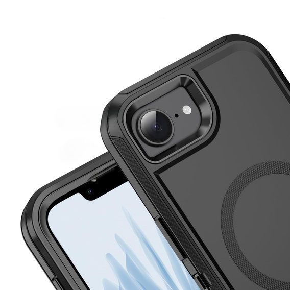 Θήκη με πλαίσιο για iPhone 16E, για MagSafe, μαύρη