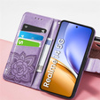 Θήκη με πτερύγιο για Realme 14 5G / Realme 14T 5G, Butterfly, μωβ
