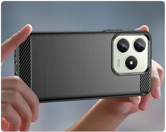 Θήκη για Realme C61, Carbon, μαύρη