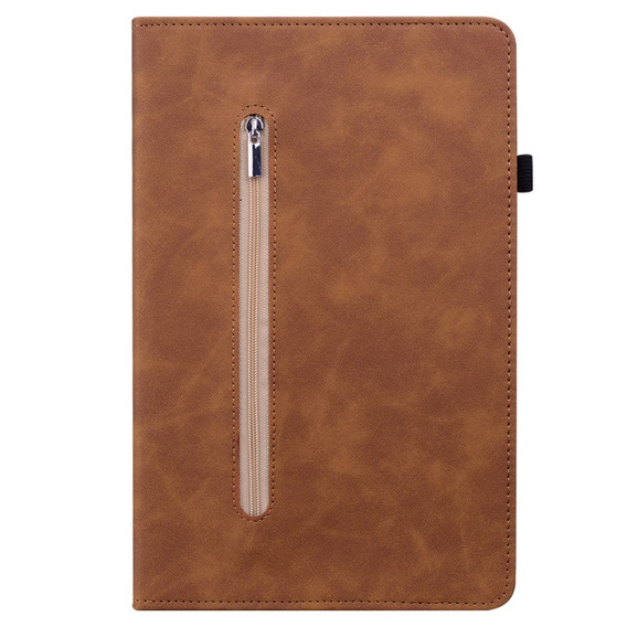 θήκη για το Samsung Galaxy Tab A7 Lite, Wallet Pen Slot, καφέ