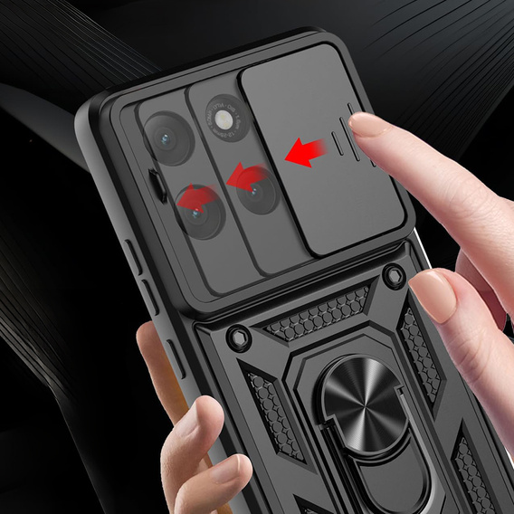 Θωρακισμένη θήκη για Motorola Moto G56 5G, CamShield Slide, μπλε