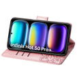 Θήκη με πτερύγιο για Infinix Hot 50 Pro+ 4G, Butterfly, ροζ rose gold