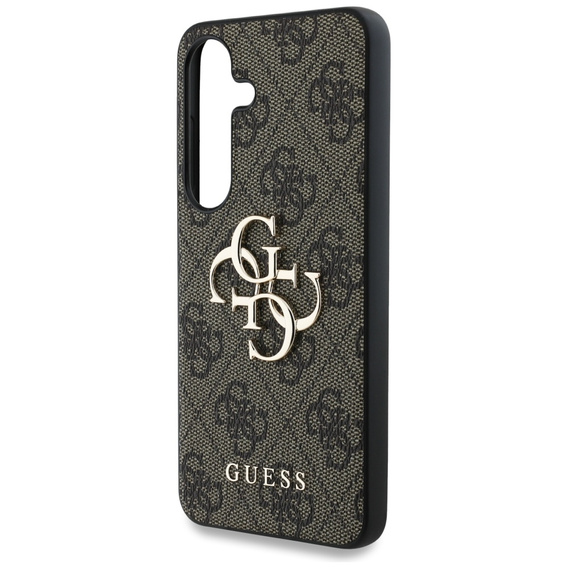 GUESS Θήκη για Samsung Galaxy S25, 4G Big Metal Logo, καφέ
