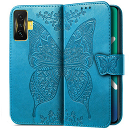 Θήκη με πτερύγιο για Xiaomi Poco F4 GT, Butterfly, μπλε