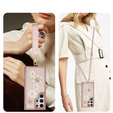θήκη για Samsung Galaxy S24 Ultra, Leather Flower Card Slot, ροζ