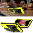 Θήκη για Samsung Galaxy S21 Ultra, R-JUST CamShield Slide, θωρακισμένη, κίτρινη / μαύρη