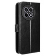 Θήκη με πτερύγιο για OnePlus 13R, Crazy Horse Wallet, μαύρη
