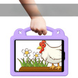 Παιδική θήκη για iPad mini 7.9" 2019/2015/2014/2013/2012 (5/4/3/2/1 gen.), Cute Patterns, με βάση, μωβ