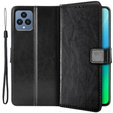 Θήκη με πτερύγιο για T Phone 5G, Crazy Horse Wallet, μαύρη