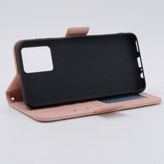 Θήκη με πτερύγιο για Motorola Moto G54 5G, Card Slot, ροζ