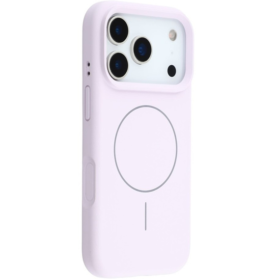 Θήκη σιλικόνης για iPhone 17 Pro Max, για MagSafe, αντικραδασμική, μοβ