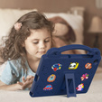 Παιδική θήκη για Samsung Galaxy Tab A9+, Cute Patterns, με βάση, σκούρο μπλε