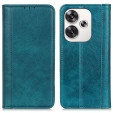 θήκη με πτερύγιο για Xiaomi Poco F6, Split Leather, πράσινη