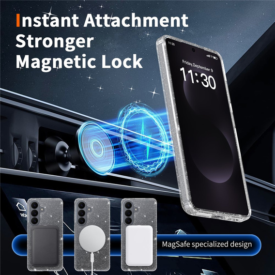 Μπλουζάκι MagSafe για Samsung Galaxy S26, διαφανές