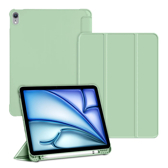 Θήκη για iPad Pro 11 2024, Smartcase με χώρο για γραφίδα, πράσινη