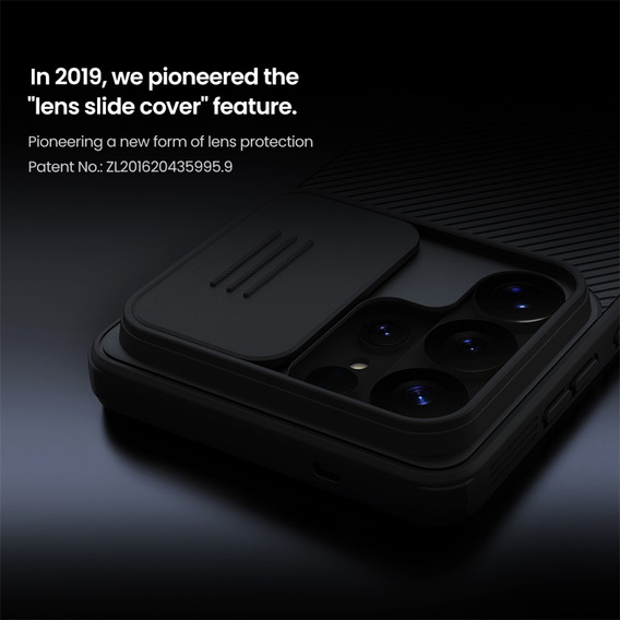 Θήκη NILLKIN Camshield Pro με προστατευτικό κάλυμμα κάμερας για Samsung Galaxy S26 Ultra, μαύρη