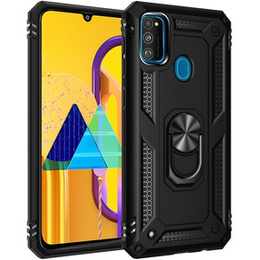 θωρακισμένη θήκη για Samsung Galaxy M21, Nox Case Ring, μαύρη