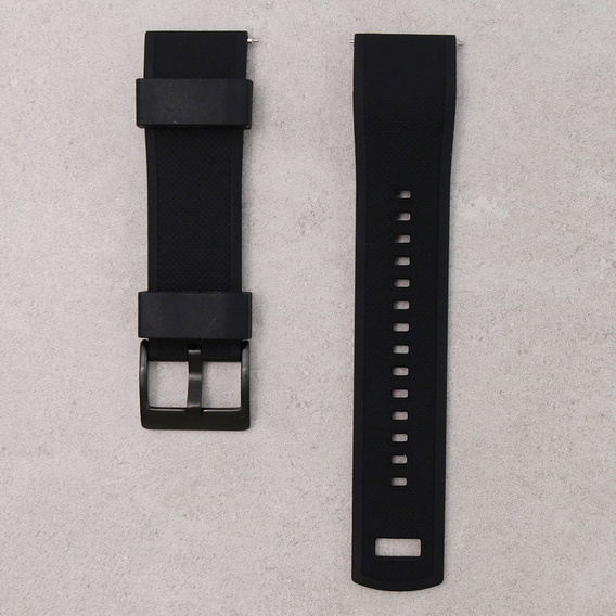 Λουράκι σιλικόνης ERBORD Universal 22mm, Dual Color, μαύρη / μαύρη πόρπη