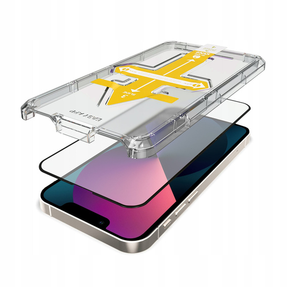 2x Μετριασμένο γυαλί για iPhone 13 Mini, ERBORD Easy App Full Screen Protector