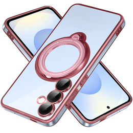 Μαγνητική θήκη για Samsung Galaxy S25, για MagSafe, ροζ