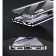 Μαγνητική θήκη MagSafe Dual Glass για Samsung Galaxy S25 Ultra, ασημένια