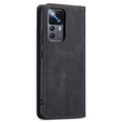 θήκη CASEME για Xiaomi 12T / 12T Pro, Leather Wallet Case, μαύρη