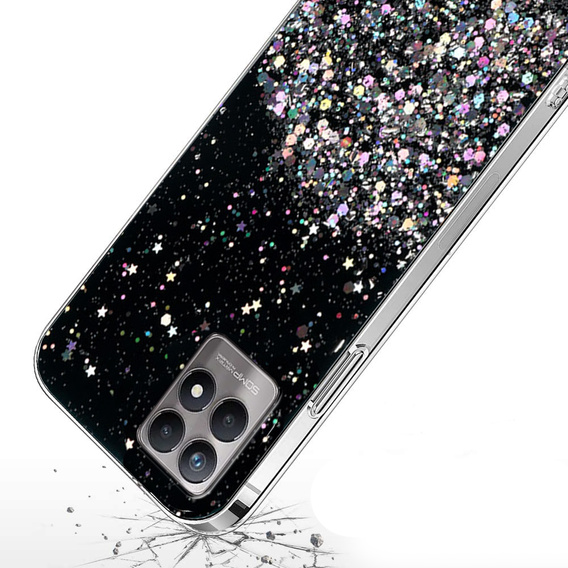 Θήκη για Realme 8i, Glittery, μαύρη