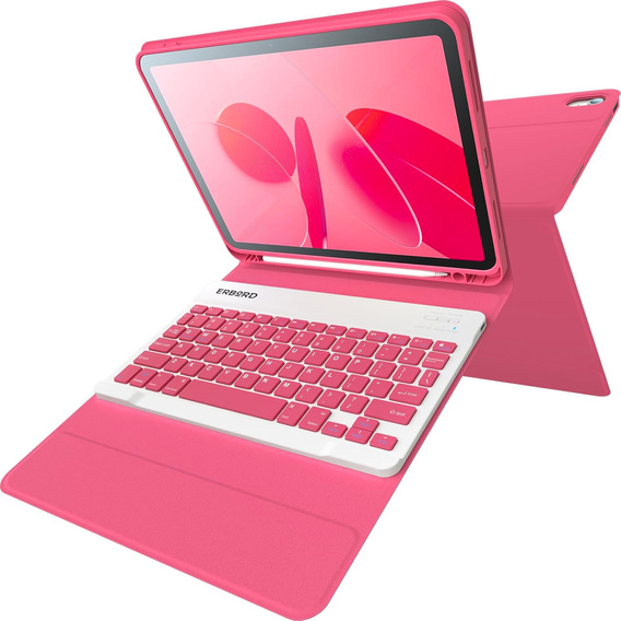 Θήκη + πληκτρολόγιο iPad 10.9 2022 10 Gen, Pen Slot, ροζ rose gold