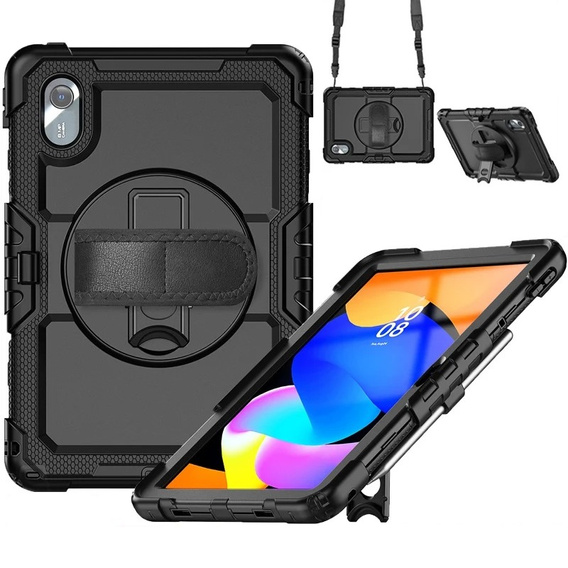 Θωρακισμένη θήκη για Lenovo Tab M11, προστατευτική 360 με χώρο για γραφίδα, μαύρη