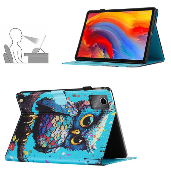 Θήκη για Lenovo Tab M11, με πτερύγιο, owl